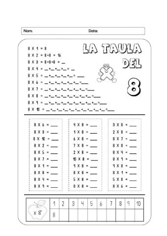 Tabla del 8