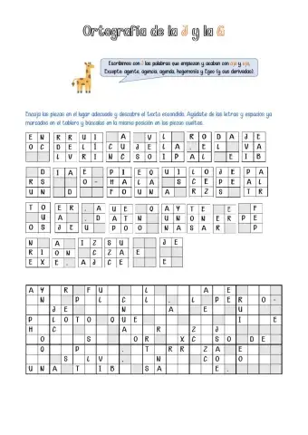 Ortografía j - g