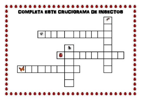 Crucigrama de insectos