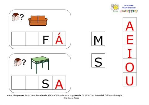 Completar formando la sílaba 1