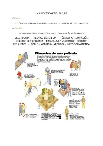 Las profesiones del cine