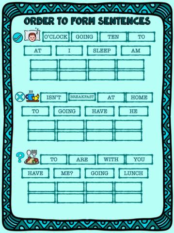 Ordena para formar oreaciones