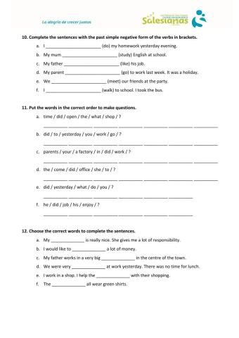 Past simple - negative questions