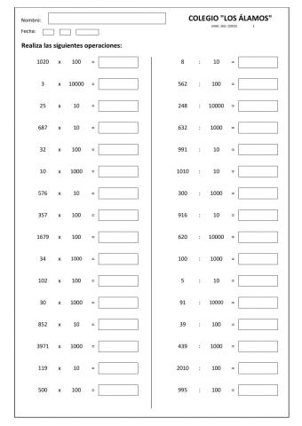 Unidad seguida de ceros