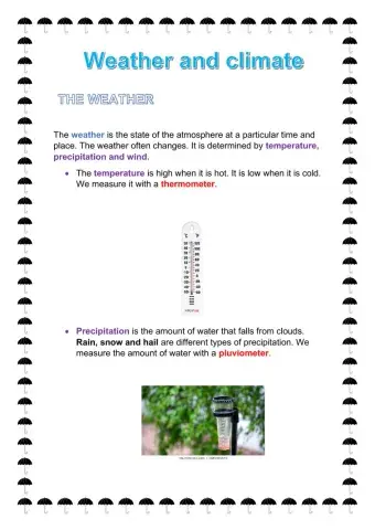 Weather and climate