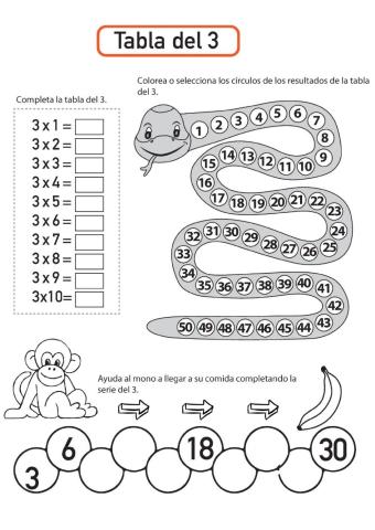 Tabla del 3