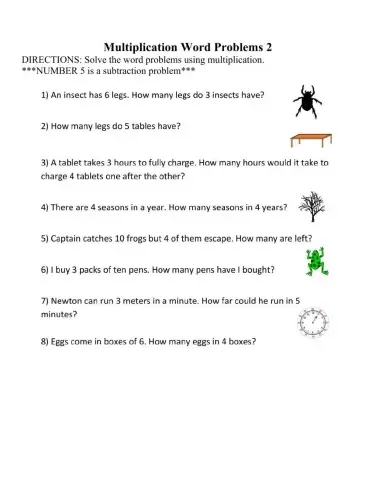 MA2-Monday (Multiplication Word Problems 2)