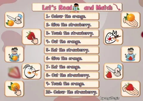 2.9. Fruits - Let's Read and Match 2