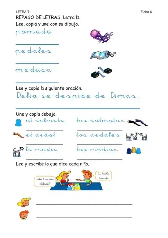 Lectoescritura-Ficha 6-Repaso D