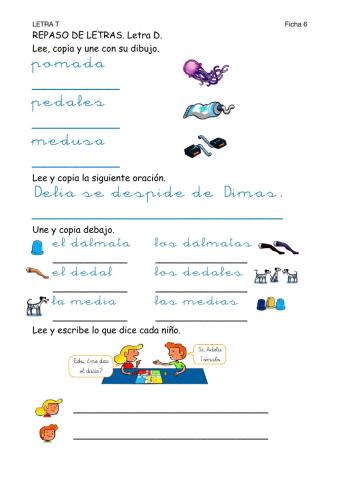 Lectoescritura-Ficha 6-Repaso D