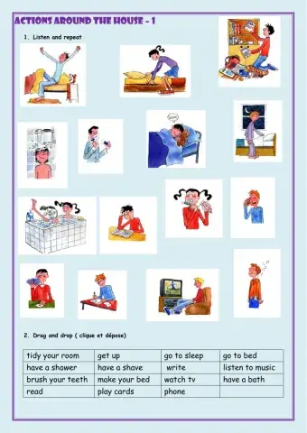 actions and jobs around the house - 1