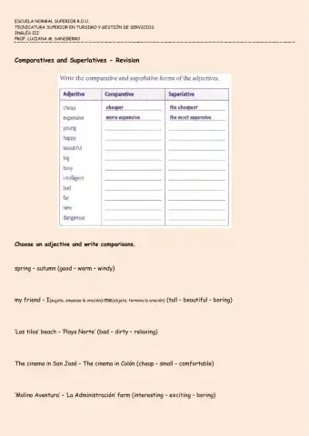 Comparatives and Superlatives