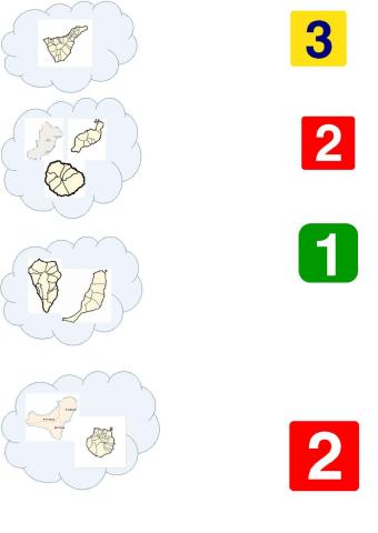 Relacionar cantidad de islas con número ficha de 3 años