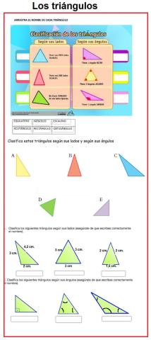 Clasificar triángulos