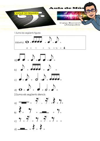 Sumar figures. Cinqué