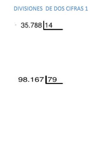 Divisiones de dos cifras 1