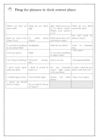 Useful speaking phrases
