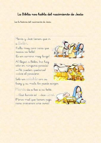 La Biblia nos habla del nacimiento de Jesús 1º