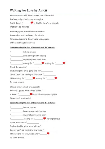 Waiting for love - song & translation Spanish