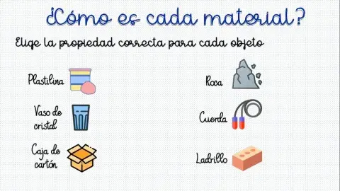 ¿Cómo es cada material?