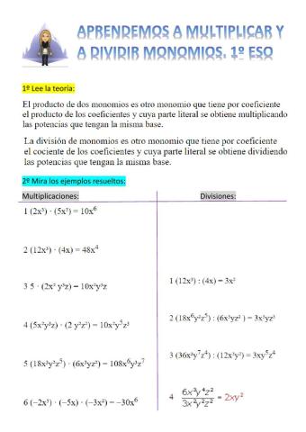 MultiplicaciónYdivisiónMonomios1º-2ºESO
