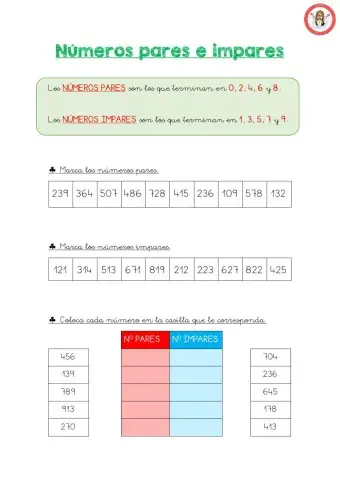 Números pares e impares