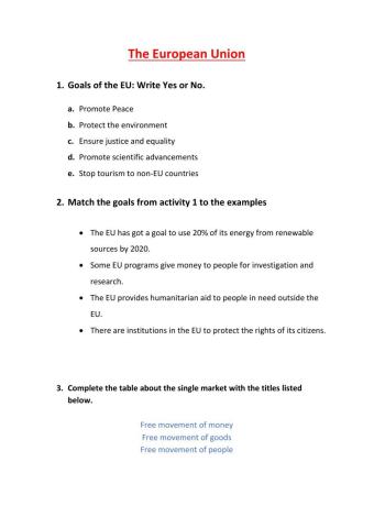 6th grade sociales unit 6 - The European Union