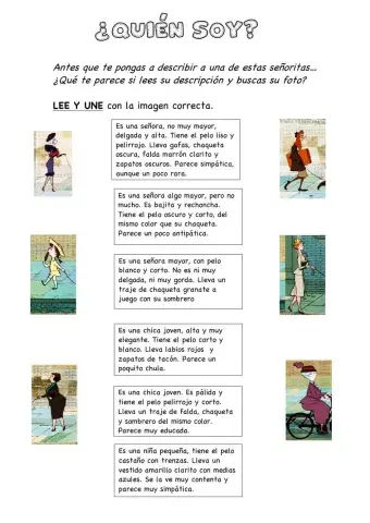 Reconocer personajes