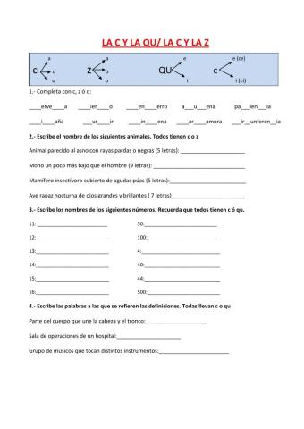 -c- y -qu- - -c- y -z-