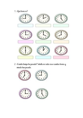 Aprender las horas