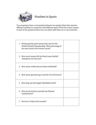 Numbers in sports