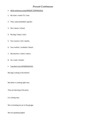 Present Simple practice