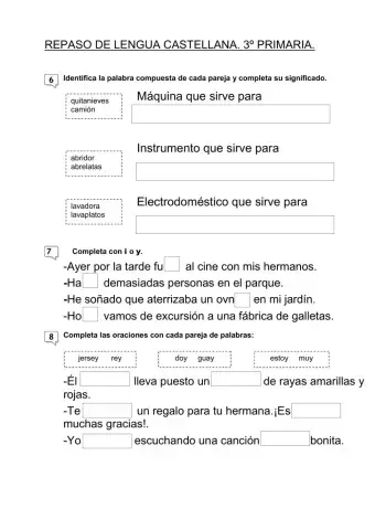 Repaso de lengua ficha 3