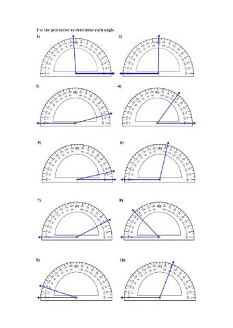 angles with protractor