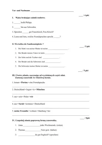 Konjugation der Verben