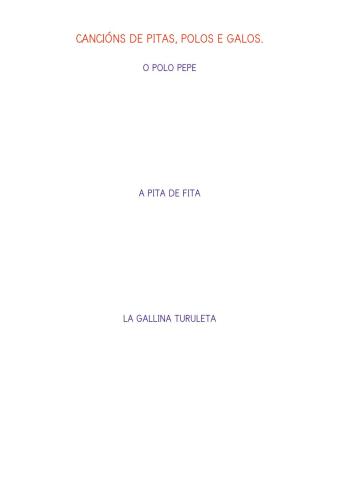Cancións de pitas