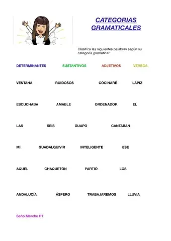 Categorias gramaticales