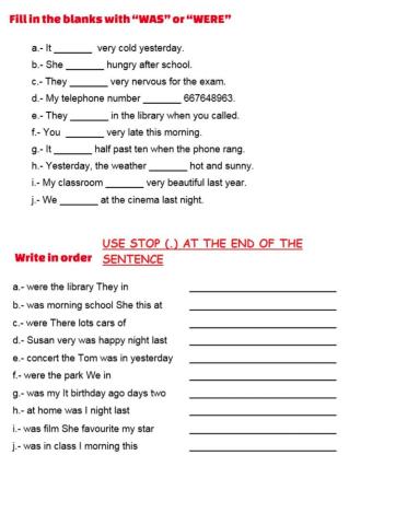 Past Simple: Verb be