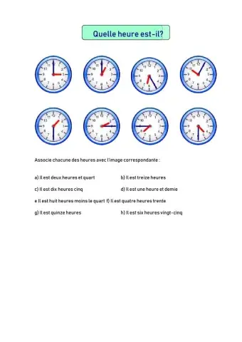 Quelle heure est-il?