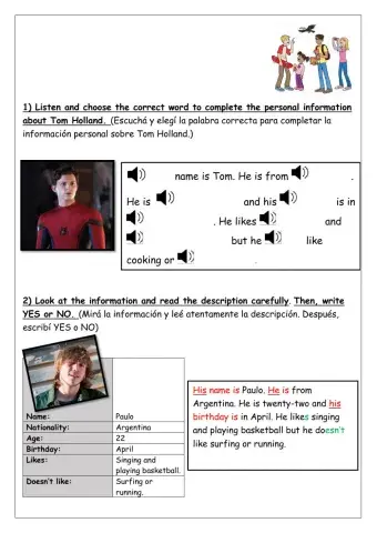 Extra 4th form -Personal Information