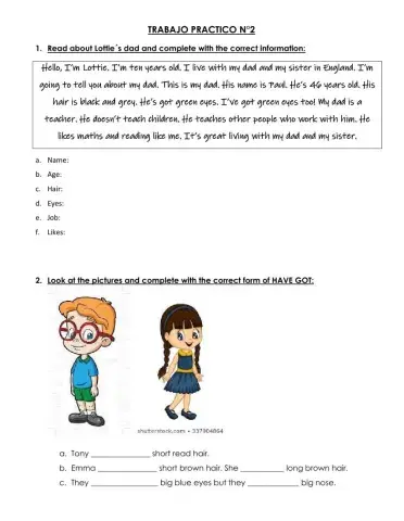 Trabajo Practico My Life 1- Unit 2