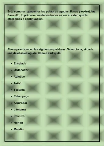 Agudas Llanas y Esdrújulas