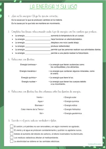 La energía y su uso