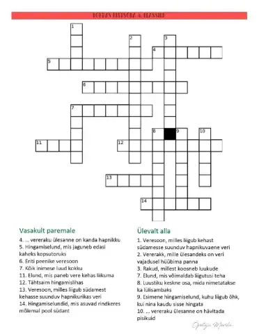 Vereringe kordav ristsõna