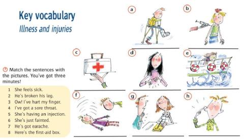 Illness and injuries