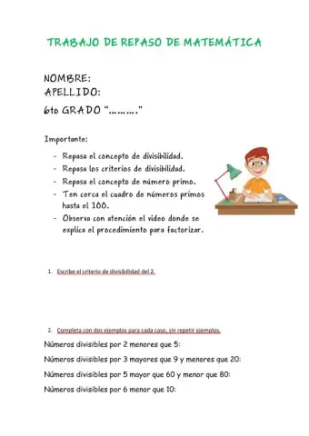 Tarea integradora de Matemática