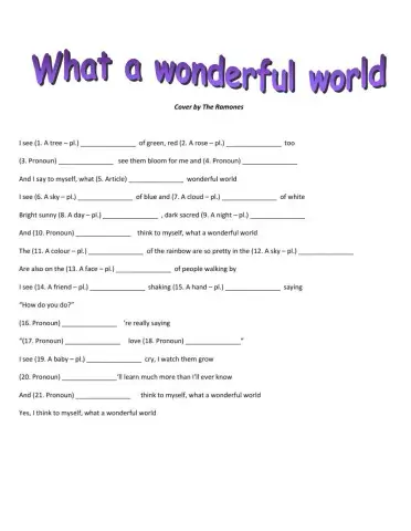 -What a wonderful world- - Cover by The Ramones