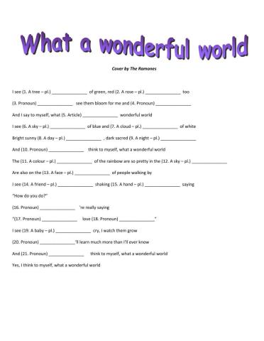 -What a wonderful world- - Cover by The Ramones