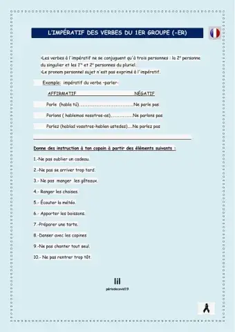 Imperatif 1er groupe