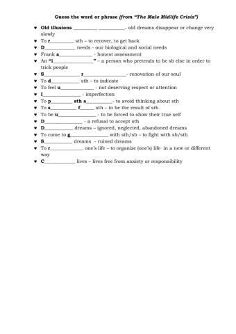 The Male Midlife Crisis